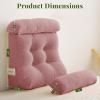 imageSasttie Wedge Pillow Set 2PCS Reading Pillow for Sitting Bed Wedge Pillow Headborad for Sleeping After Surgery Acid Reflux Leg and Back Support with Neck Cushion 23quotx115quotx23quot Dark GreyPink