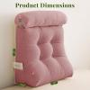 imageSasttie Wedge Pillow Set 2PCS Reading Pillow for Sitting Bed Wedge Pillow Headborad for Sleeping After Surgery Acid Reflux Leg and Back Support with Neck Cushion 23quotx115quotx23quot Dark GreyPink