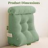 imageSasttie Wedge Pillow Set 2PCS Reading Pillow for Sitting Bed Wedge Pillow Headborad for Sleeping After Surgery Acid Reflux Leg and Back Support with Neck Cushion 23quotx115quotx23quot Dark GreySage
