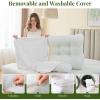 imageSasttie Wedge Pillow Set 2PCS Reading Pillow for Sitting Bed Wedge Pillow Headborad for Sleeping After Surgery Acid Reflux Leg and Back Support with Neck Cushion 23quotx115quotx23quot Dark GreyWhite