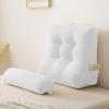 imageSasttie Wedge Pillow Set 2PCS Reading Pillow for Sitting Bed Wedge Pillow Headborad for Sleeping After Surgery Acid Reflux Leg and Back Support with Neck Cushion 23quotx115quotx23quot Dark GreyWhite