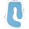 imageSasttie Cooling Pregnancy Pillow Cover 57inch U Shaped Pregnancy Pillow Case Fits 55 to 57 Inch Maternity Pillow Grey No Pillow InsertBlue