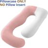 imageSasttie Cooling Pregnancy Pillow Cover 57inch U Shaped Pregnancy Pillow Case Fits 55 to 57 Inch Maternity Pillow Grey No Pillow InsertBlush
