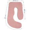 imageSasttie Cooling Pregnancy Pillow Cover 57inch U Shaped Pregnancy Pillow Case Fits 55 to 57 Inch Maternity Pillow Grey No Pillow InsertBlush