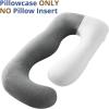 imageSasttie Cooling Pregnancy Pillow Cover 57inch U Shaped Pregnancy Pillow Case Fits 55 to 57 Inch Maternity Pillow Grey No Pillow InsertGray