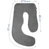 imageSasttie Cooling Pregnancy Pillow Cover 57inch U Shaped Pregnancy Pillow Case Fits 55 to 57 Inch Maternity Pillow Grey No Pillow InsertGray