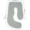 imageSasttie Cooling Pregnancy Pillow Cover 57inch U Shaped Pregnancy Pillow Case Fits 55 to 57 Inch Maternity Pillow Grey No Pillow InsertLight Grey