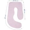 imageSasttie Cooling Pregnancy Pillow Cover 57inch U Shaped Pregnancy Pillow Case Fits 55 to 57 Inch Maternity Pillow Grey No Pillow InsertPink