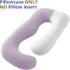 imageSasttie Cooling Pregnancy Pillow Cover 57inch U Shaped Pregnancy Pillow Case Fits 55 to 57 Inch Maternity Pillow Grey No Pillow InsertPurple