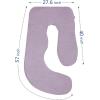 imageSasttie Cooling Pregnancy Pillow Cover 57inch U Shaped Pregnancy Pillow Case Fits 55 to 57 Inch Maternity Pillow Grey No Pillow InsertPurple