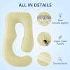 imageSasttie Cooling Pregnancy Pillow Cover 57inch U Shaped Pregnancy Pillow Case Fits 55 to 57 Inch Maternity Pillow Grey No Pillow InsertYellow