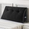 imageSasttie Headboard Pillow Queen Triangular Wedge Pillow Headboard Wedge Headboard Pillow for Bed Sofa Daybed Pillows for Sitting up Reading or Working with Removable Cover Dark GreyBlack