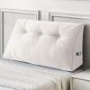 imageSasttie Headboard Pillow Queen Triangular Wedge Pillow Headboard Wedge Headboard Pillow for Bed Sofa Daybed Pillows for Sitting up Reading or Working with Removable Cover Dark GreyWhite