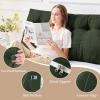 imageSasttie Headboard Pillow Queen Triangular Wedge Pillow Headboard Wedge Headboard Pillow for Bed Sofa Daybed Pillows for Sitting up Reading or Working with Removable Cover Dark GreyOlive Green