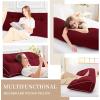 imageSasttie Headboard Pillow Queen Triangular Wedge Pillow Headboard Wedge Headboard Pillow for Bed Sofa Daybed Pillows for Sitting up Reading or Working with Removable Cover Dark GreyWine