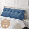imageSasttie Headboard Pillow Queen Triangular Wedge Pillow Headboard Wedge Headboard Pillow for Bed Sofa Daybed Pillows for Sitting up Reading or Working with Removable Cover Dark GreyBlue