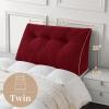 imageSasttie Headboard Pillow Queen Triangular Wedge Pillow Headboard Wedge Headboard Pillow for Bed Sofa Daybed Pillows for Sitting up Reading or Working with Removable Cover Dark GreyWine