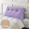 imageSasttie Headboard Pillow Queen Triangular Wedge Pillow Headboard Wedge Headboard Pillow for Bed Sofa Daybed Pillows for Sitting up Reading or Working with Removable Cover Dark GreyPurple