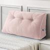 imageSasttie Headboard Pillow Queen Triangular Wedge Pillow Headboard Wedge Headboard Pillow for Bed Sofa Daybed Pillows for Sitting up Reading or Working with Removable Cover Dark GreyLight Pink