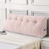 imageSasttie Headboard Pillow Queen Triangular Wedge Pillow Headboard Wedge Headboard Pillow for Bed Sofa Daybed Pillows for Sitting up Reading or Working with Removable Cover Dark GreyLight Pink