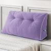 imageSasttie Headboard Pillow Queen Triangular Wedge Pillow Headboard Wedge Headboard Pillow for Bed Sofa Daybed Pillows for Sitting up Reading or Working with Removable Cover Dark GreyPurple