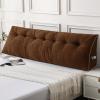 imageSasttie Headboard Pillow Queen Triangular Wedge Pillow Headboard Wedge Headboard Pillow for Bed Sofa Daybed Pillows for Sitting up Reading or Working with Removable Cover Dark GreyBrown