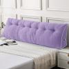 imageSasttie Headboard Pillow Queen Triangular Wedge Pillow Headboard Wedge Headboard Pillow for Bed Sofa Daybed Pillows for Sitting up Reading or Working with Removable Cover Dark GreyPurple