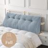 imageSasttie Headboard Pillow Queen Triangular Wedge Pillow Headboard Wedge Headboard Pillow for Bed Sofa Daybed Pillows for Sitting up Reading or Working with Removable Cover Dark GreyGreyish Blue