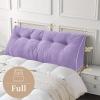 imageSasttie Headboard Pillow Queen Triangular Wedge Pillow Headboard Wedge Headboard Pillow for Bed Sofa Daybed Pillows for Sitting up Reading or Working with Removable Cover Dark GreyPurple