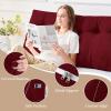 imageSasttie Headboard Pillow Queen Triangular Wedge Pillow Headboard Wedge Headboard Pillow for Bed Sofa Daybed Pillows for Sitting up Reading or Working with Removable Cover Dark GreyWine