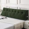 imageSasttie Headboard Pillow Queen Triangular Wedge Pillow Headboard Wedge Headboard Pillow for Bed Sofa Daybed Pillows for Sitting up Reading or Working with Removable Cover Dark GreyOlive Green