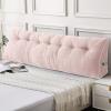 imageSasttie Headboard Pillow Queen Triangular Wedge Pillow Headboard Wedge Headboard Pillow for Bed Sofa Daybed Pillows for Sitting up Reading or Working with Removable Cover Dark GreyLight Pink