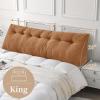 imageSasttie Headboard Pillow Queen Triangular Wedge Pillow Headboard Wedge Headboard Pillow for Bed Sofa Daybed Pillows for Sitting up Reading or Working with Removable Cover Dark GreyCaramel