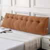imageSasttie Headboard Pillow Queen Triangular Wedge Pillow Headboard Wedge Headboard Pillow for Bed Sofa Daybed Pillows for Sitting up Reading or Working with Removable Cover Dark GreyCaramel