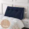 imageSasttie Headboard Pillow Queen Triangular Wedge Pillow Headboard Wedge Headboard Pillow for Bed Sofa Daybed Pillows for Sitting up Reading or Working with Removable Cover Dark GreyNavy