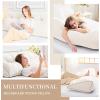imageSasttie Headboard Pillow Queen Triangular Wedge Pillow Headboard Wedge Headboard Pillow for Bed Sofa Daybed Pillows for Sitting up Reading or Working with Removable Cover Dark GreyWhite