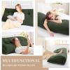 imageSasttie Headboard Pillow Queen Triangular Wedge Pillow Headboard Wedge Headboard Pillow for Bed Sofa Daybed Pillows for Sitting up Reading or Working with Removable Cover Dark GreyOlive Green