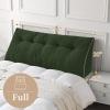 imageSasttie Headboard Pillow Queen Triangular Wedge Pillow Headboard Wedge Headboard Pillow for Bed Sofa Daybed Pillows for Sitting up Reading or Working with Removable Cover Dark GreyOlive Green