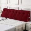 imageSasttie Headboard Pillow Queen Triangular Wedge Pillow Headboard Wedge Headboard Pillow for Bed Sofa Daybed Pillows for Sitting up Reading or Working with Removable Cover Dark GreyWine
