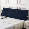 imageSasttie Headboard Pillow Queen Triangular Wedge Pillow Headboard Wedge Headboard Pillow for Bed Sofa Daybed Pillows for Sitting up Reading or Working with Removable Cover Dark GreyNavy