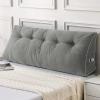 imageSasttie Headboard Pillow Queen Triangular Wedge Pillow Headboard Wedge Headboard Pillow for Bed Sofa Daybed Pillows for Sitting up Reading or Working with Removable Cover Dark GreyLight Grey