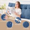 imageSasttie Headboard Pillow Queen Triangular Wedge Pillow Headboard Wedge Headboard Pillow for Bed Sofa Daybed Pillows for Sitting up Reading or Working with Removable Cover Dark GreyBlue
