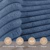 imageSasttie Headboard Pillow Queen Triangular Wedge Pillow Headboard Wedge Headboard Pillow for Bed Sofa Daybed Pillows for Sitting up Reading or Working with Removable Cover Dark GreyBlue