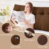 imageSasttie Headboard Pillow Queen Triangular Wedge Pillow Headboard Wedge Headboard Pillow for Bed Sofa Daybed Pillows for Sitting up Reading or Working with Removable Cover Dark GreyBrown