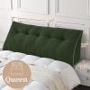imageSasttie Headboard Pillow Queen Triangular Wedge Pillow Headboard Wedge Headboard Pillow for Bed Sofa Daybed Pillows for Sitting up Reading or Working with Removable Cover Dark GreyOlive Green