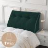imageSasttie Headboard Pillow Queen Triangular Wedge Pillow Headboard Wedge Headboard Pillow for Bed Sofa Daybed Pillows for Sitting up Reading or Working with Removable Cover Dark GreyGreen