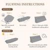 imageSasttie Headboard Pillow Queen Triangular Wedge Pillow Headboard Wedge Headboard Pillow for Bed Sofa Daybed Pillows for Sitting up Reading or Working with Removable Cover Dark GreyDark Grey