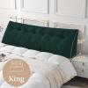 imageSasttie Headboard Pillow Queen Triangular Wedge Pillow Headboard Wedge Headboard Pillow for Bed Sofa Daybed Pillows for Sitting up Reading or Working with Removable Cover Dark GreyGreen