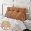 imageSasttie Headboard Pillow Queen Triangular Wedge Pillow Headboard Wedge Headboard Pillow for Bed Sofa Daybed Pillows for Sitting up Reading or Working with Removable Cover Dark GreyCaramel