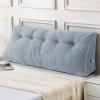 imageSasttie Headboard Pillow Queen Triangular Wedge Pillow Headboard Wedge Headboard Pillow for Bed Sofa Daybed Pillows for Sitting up Reading or Working with Removable Cover Dark GreyGreyish Blue
